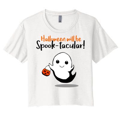 Halloween Will Be Spook-Tacular Women's Crop Top Tee