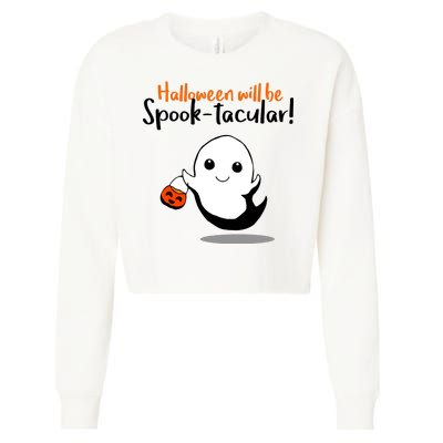 Halloween Will Be Spook-Tacular Cropped Pullover Crew