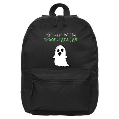 Halloween Will Be Spooktacular Ghost 16 in Basic Backpack