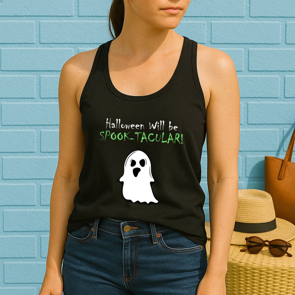 Halloween Will Be Spooktacular Ghost Womens Tank Top