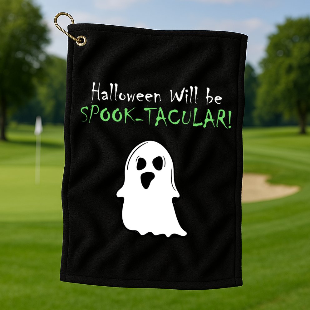 Halloween Will Be Spooktacular Ghost Golf Towel