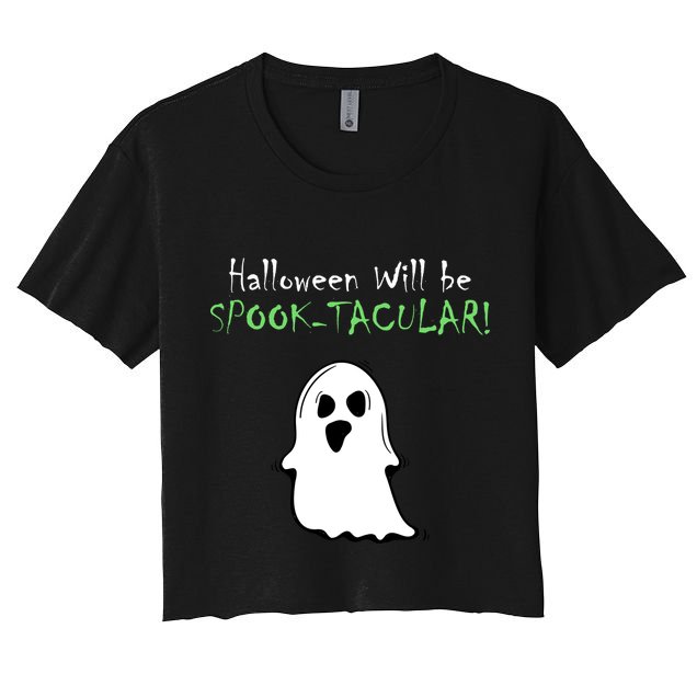 Halloween Will Be Spooktacular Ghost Crop Top