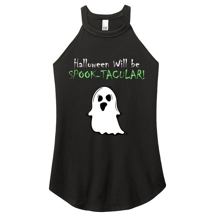 Halloween Will Be Spooktacular Ghost Women's Perfect Tri Rocker Tank