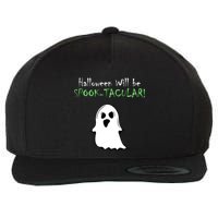 Halloween Will Be Spooktacular Ghost Wool Snapback Cap