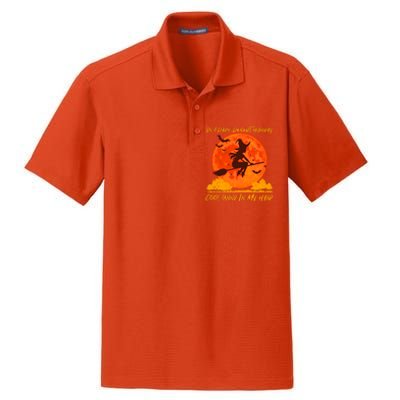 Halloween Witch On A Dark Desert Highway Dry Zone Grid Polo