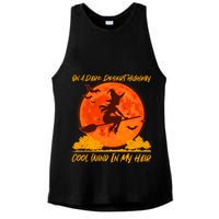 Halloween Witch On A Dark Desert Highway Ladies PosiCharge Tri-Blend Wicking Tank