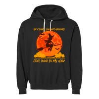 Halloween Witch On A Dark Desert Highway Garment-Dyed Fleece Hoodie