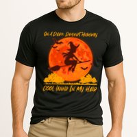 Halloween Witch On A Dark Desert Highway Performance Shirt