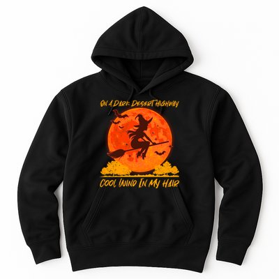 Halloween Witch On A Dark Desert Highway Hoodie