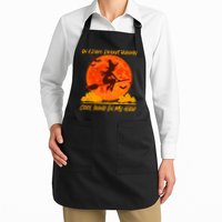 Halloween Witch On A Dark Desert Highway Apron