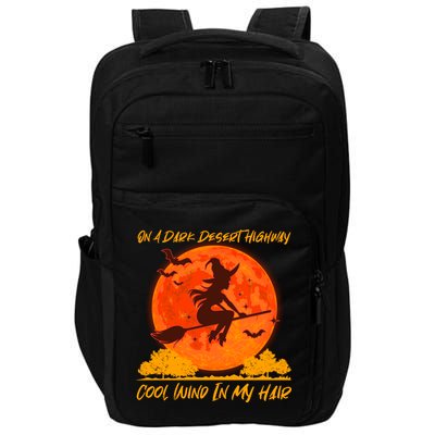 Halloween Witch On A Dark Desert Highway Impact Tech Backpack