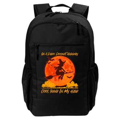 Halloween Witch On A Dark Desert Highway Backpack