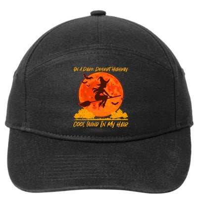 Halloween Witch On A Dark Desert Highway 7-Panel Snapback Hat