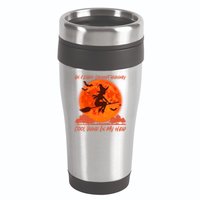 Halloween Witch On A Dark Desert Highway 16oz Travel Tumbler