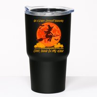 Halloween Witch On A Dark Desert Highway Tumbler