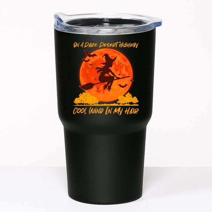 Halloween Witch On A Dark Desert Highway Tumbler