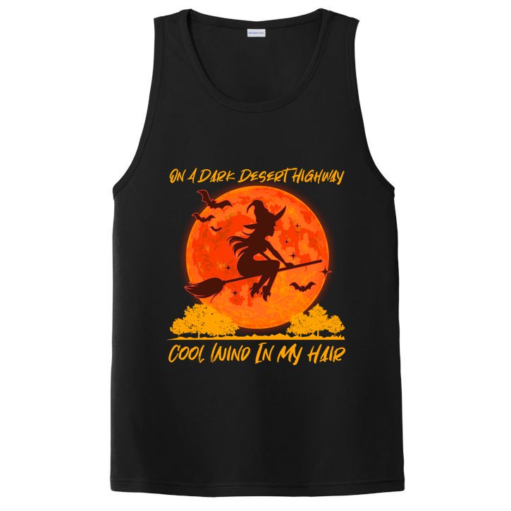 Halloween Witch On A Dark Desert Highway PosiCharge Competitor Tank