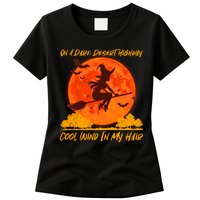 Halloween Witch On A Dark Desert Highway Womens T-Shirt