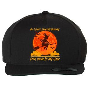 Halloween Witch On A Dark Desert Highway Wool Snapback Cap