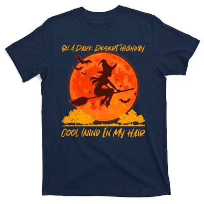 Halloween Witch On A Dark Desert Highway T-Shirt