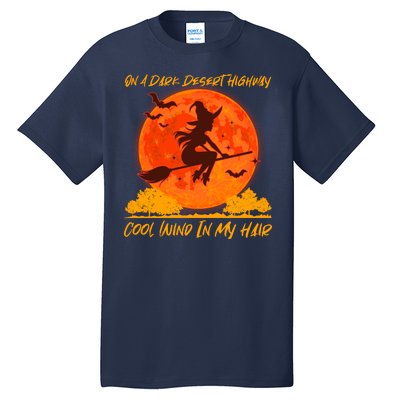 Halloween Witch On A Dark Desert Highway Tall T-Shirt