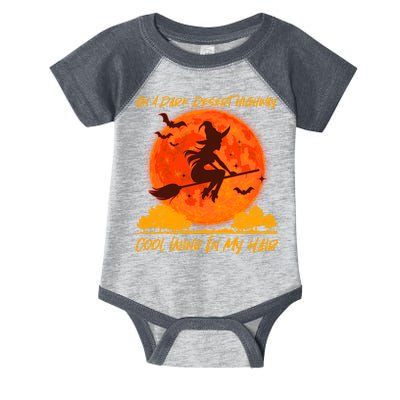 Halloween Witch On A Dark Desert Highway Infant Baby Jersey Bodysuit