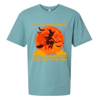 Halloween Witch On A Dark Desert Highway Sueded Cloud Jersey T-Shirt