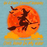 Halloween Witch On A Dark Desert Highway Sueded Cloud Jersey T-Shirt