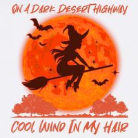 Halloween Witch On A Dark Desert Highway Garment-Dyed Sweatshirt