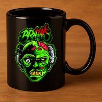 Halloween Zombie Brains 11oz C Handle Ceramic Mug
