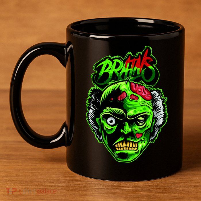 Halloween Zombie Brains 11oz C Handle Ceramic Mug