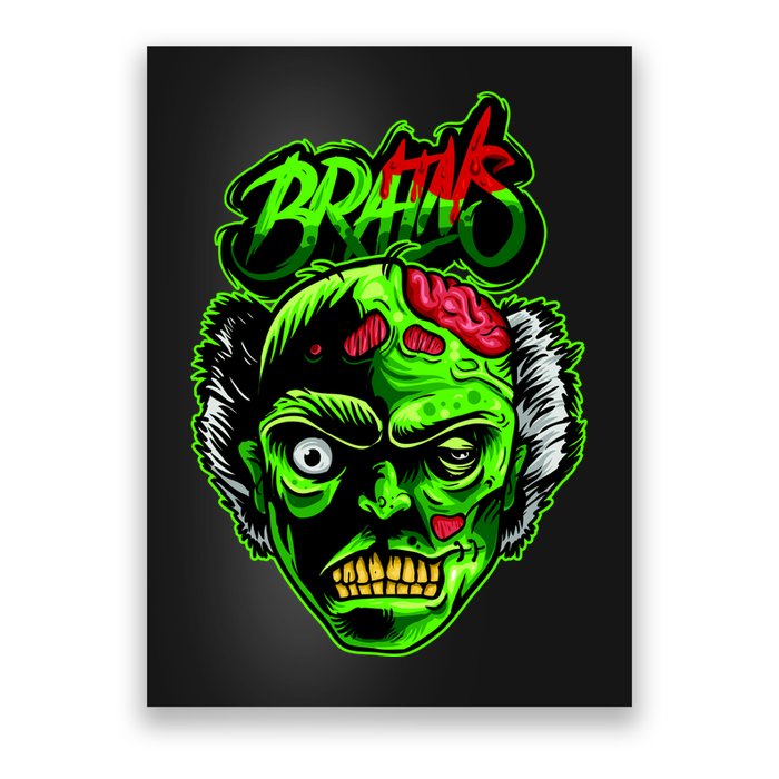 Halloween Zombie Brains Poster