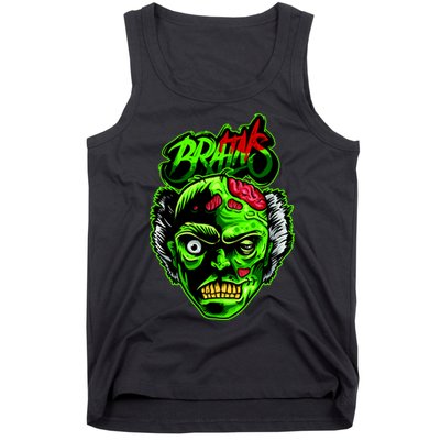 Halloween Zombie Brains Tank Top