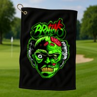 Halloween Zombie Brains Golf Towel