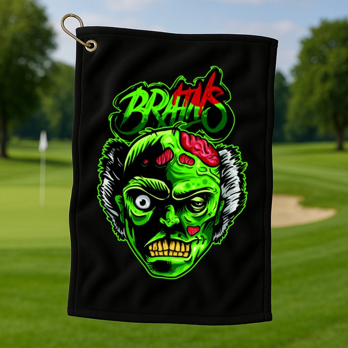 Halloween Zombie Brains Golf Towel
