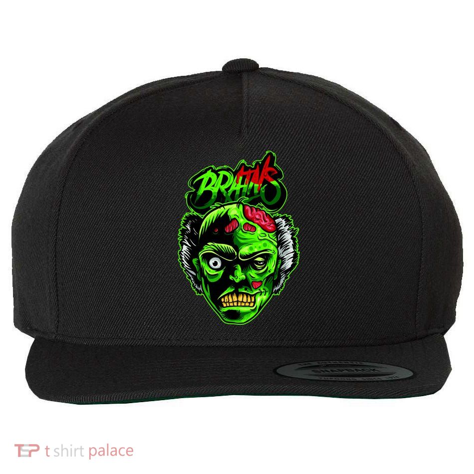 Halloween Zombie Brains Wool Snapback Cap