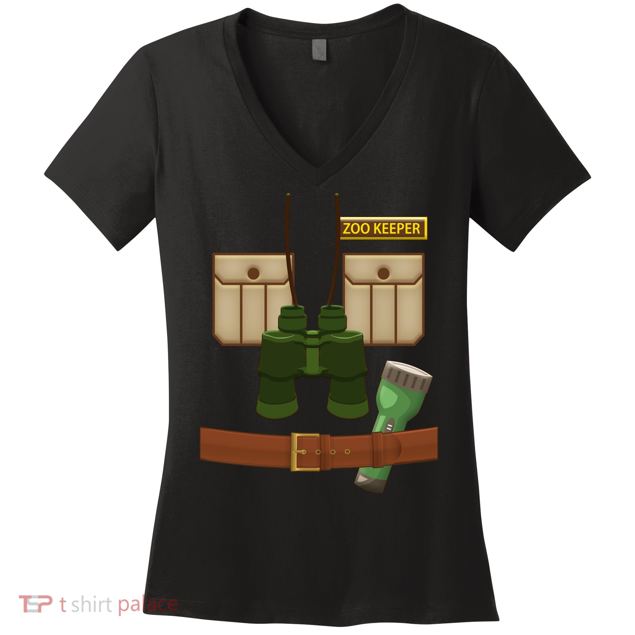 Halloween Zookeeper Costume Women's V-Neck T-Shirt