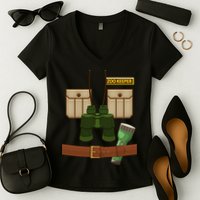 Halloween Zookeeper Costume Women's V-Neck T-Shirt