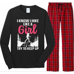 Hiking Art Mountaineer Hiking Lover Long Sleeve Pajama Set