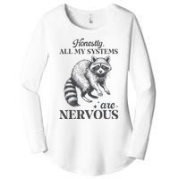 Honestly All My Systems Are Nervous Raccoon Women's Perfect Tri Tunic Long Sleeve Shirt