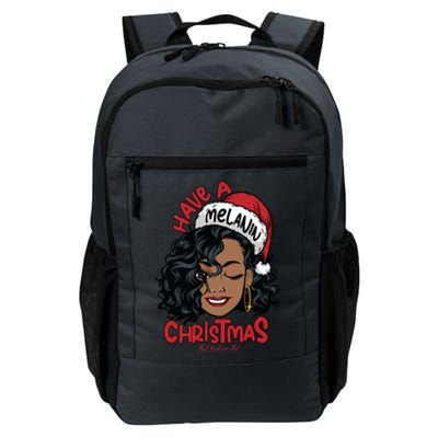 Have A Melanin Christmas Black Mrs Claus Black Christmas Gift Daily Commute Backpack