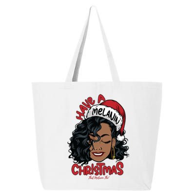 Have A Melanin Christmas Black Mrs Claus Black Christmas Gift 25L Jumbo Tote