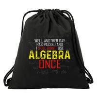 Hate Algebra Math Humor Funny Math Class Student Outfit Drawstring Bag