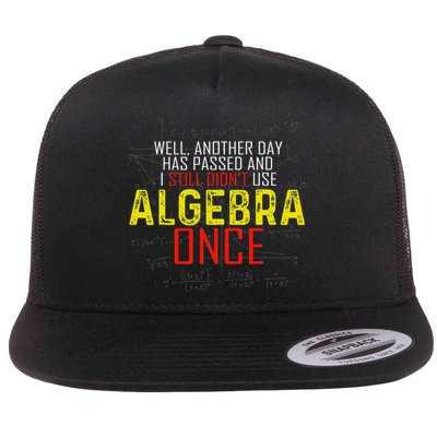 Hate Algebra Math Humor Funny Math Class Student Outfit Flat Bill Trucker Hat