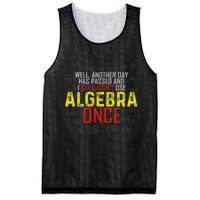 Hate Algebra Math Humor Funny Math Class Student Outfit Mesh Reversible Basketball Jersey Tank