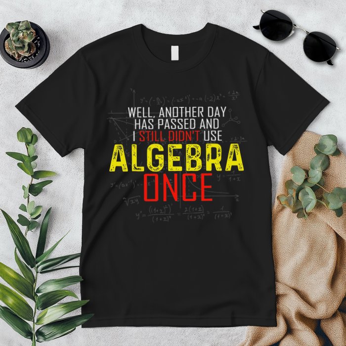 Hate Algebra Math Humor Funny Math Class Student Outfit Premium T-Shirt