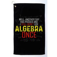 Hate Algebra Math Humor Funny Math Class Student Outfit Golf Towel