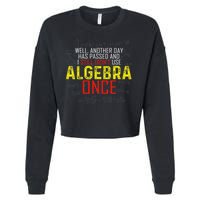 Hate Algebra Math Humor Funny Math Class Student Outfit Cropped Pullover Crew