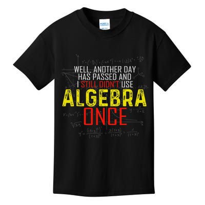 Hate Algebra Math Humor Funny Math Class Student Outfit Kids T-Shirt