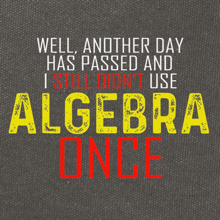 Hate Algebra Math Humor Funny Math Class Student Outfit Cotton Canvas Backpack